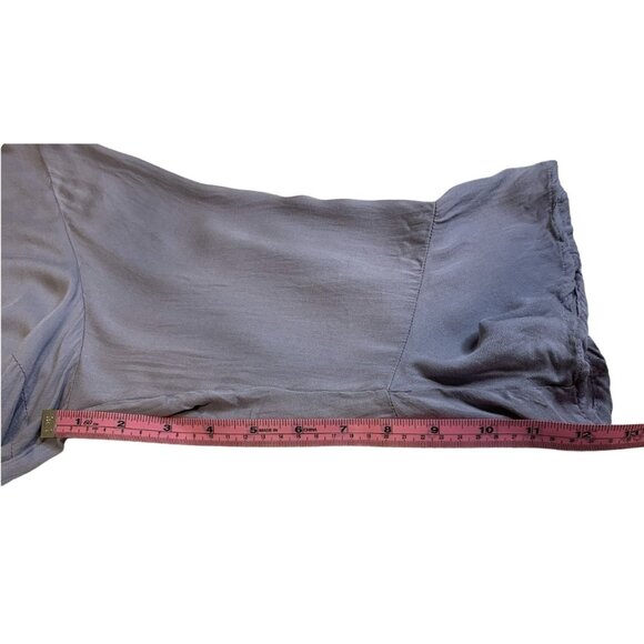 Torrid Tunic Top Womens Size 1 Gray Ruched Front Peplum Boho Flowy Rayon Blouse - Picture 10 of 10